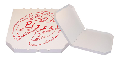 Obrázek Pizza krabice, 50 cm, bílo bílá s potiskem